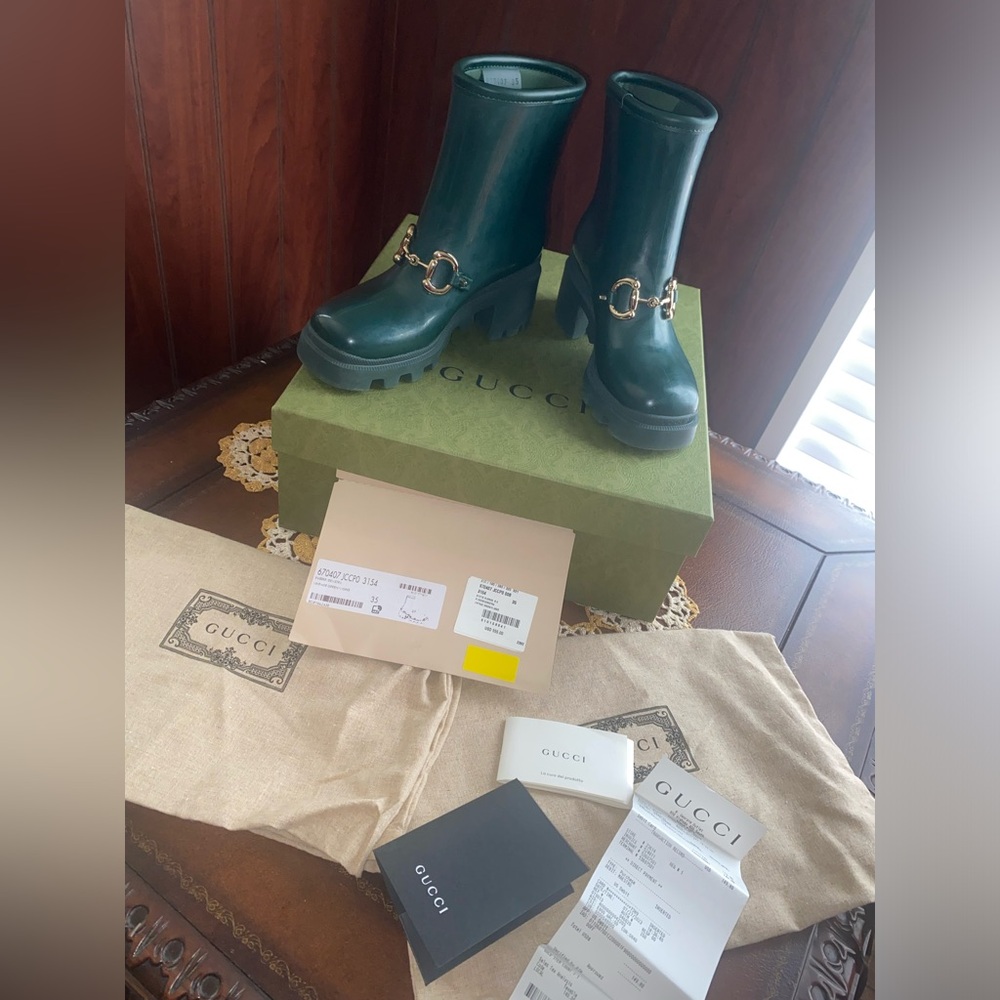 Authentic Gucci Horse-bit Demetra boots
